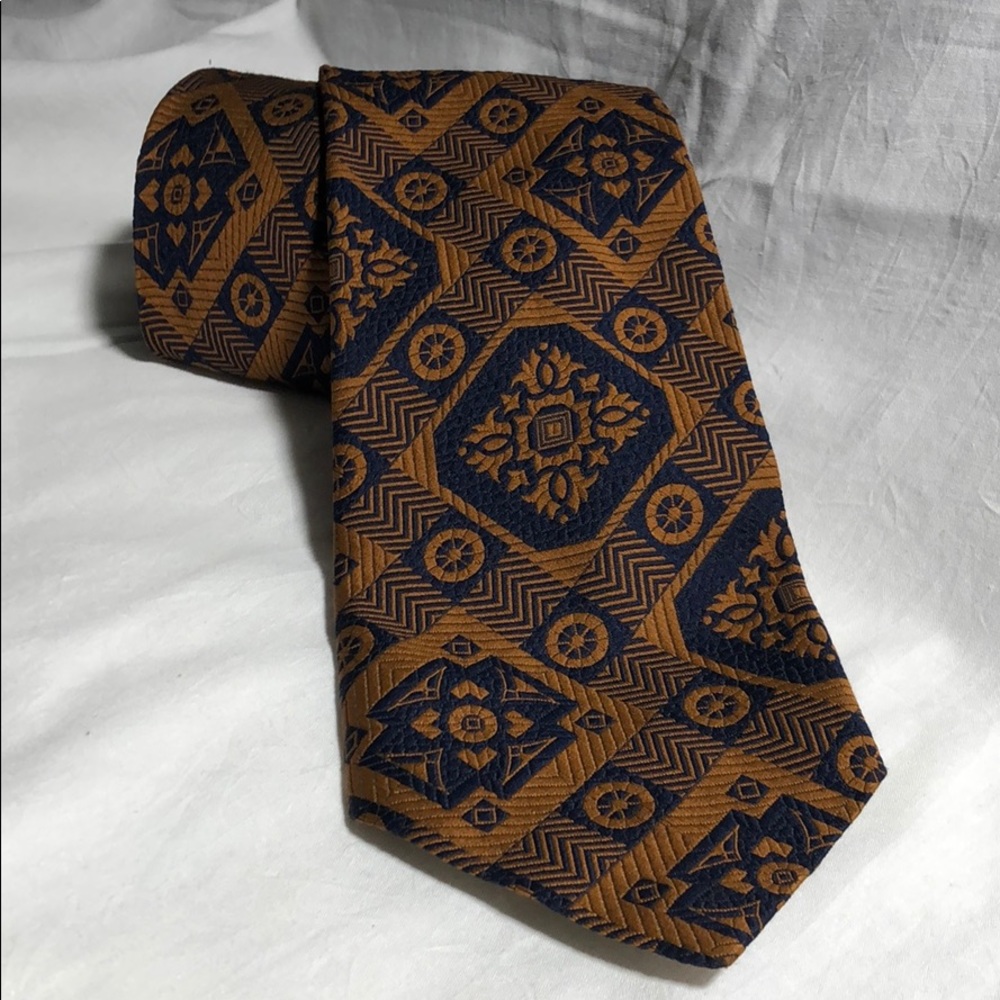 VTG Riviera Men’s Neck Tie Blue & Rust